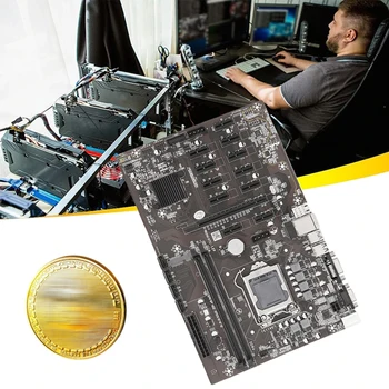 1 Set B250B DDR4 Placa de baza Practic Placa de baza LGA 1151 placi de baza de Calculator Desktop Accesorii Accesorii Miner Echipamente