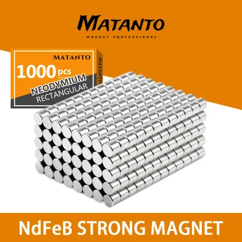 1000PCS 2x2 Mini Magneți Mici Rotunde 2X2 mm Magnet Neodim Disc 2x2mm Permanent Magnet Puternic 2*2