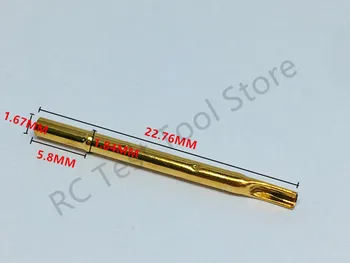 100buc R160-3S Tub de Alamă Placat cu Aur de Testare a arcurilor de Sondă cu Diametrul de 1.67 mm Primăvară Test Sonda Instrument de Putere
