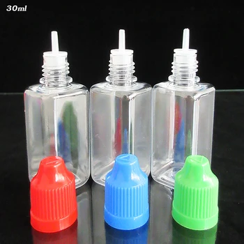 10buc Gol 30ml Sticla de Plastic de pigment,E lichid ,Timbru de Cerneală ulei,Clar Pătrat Sticla cu Ac Dropper protecție pentru copii