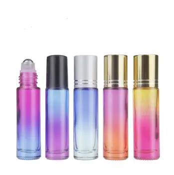 10ml Mici Gradient de Culoare Rola Pe Sticlă, Sticle pentru Uleiuri Esențiale Reîncărcabile Sticla de Parfum Deodorant Containere LX3929
