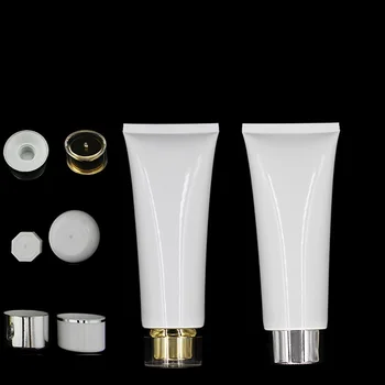 120G 120ML Plastic Stoarce Tubul Alb Container Cosmetic Facial Demachiant Crema Emulsie Reîncărcabile Tub Moale cu Capac cu filet