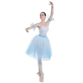 19163 Nou Alb Cu Paiete Corsetul Gradient De Culoare Albastru Cer Tul De Balet Romantica Scena De Dans Rochie Lunga De Performanță Pentru Dans