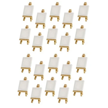 20 de Seturi de Afișare Mini Sevalet Cu Panza 8X8cm Masă de Nuntă Numere de Pictura Hobby Pictura Ambarcațiuni Diy