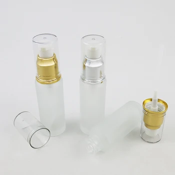 20 ml 30ml Cosmetic Demachiant Facial Spălare Crema de Sticlă Emulsie Lichid Ser Sticla Lotiune Cu Aur, Argint Pompa 300pcs