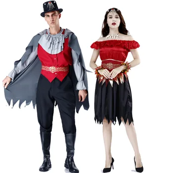 2020 Nou Înfricoșător de Familie Cosplay Moartea Pelerina Vampir costum de Halloween pentru Adulti Barbati Femei Carnaval de Grup de Partid Rochie Fancy