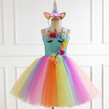 2022 Nou Unicorn Princess Dress Costum de Halloween pentru Fete