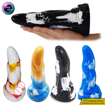 20cm Silicon Dragon Penis artificial Femei Masturbator 'Mitologia Lanțului Curba de Jucarii Sexuale pentru Femei Pizde Gay Anal Prostata, Masturbare