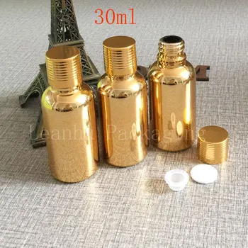 30ml sticla en-gros import de aur cu nervuri capac capsulă de sticlă sticlă goală de ulei de înaltă calitate