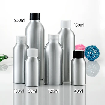 40ml argint sticla cu plastic negru și alb și capac clar , din aluminiu recipient 40ml en-Gros
