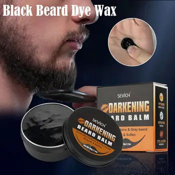 50g de Repede Barbă Neagră Vopsea Ceara Barbă neagră Șampon pentru Bărbați Balsam Crema de Vopsire Moderată Barba Non-iritant Barba Înnegrire N8W5