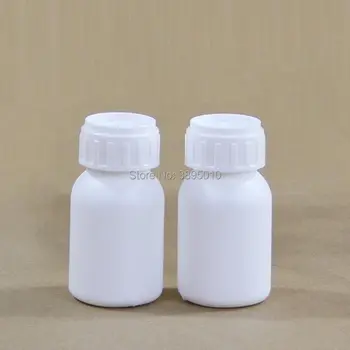50ml Alb sticle de plastic cu capac cu filet. Lichid,solid,lichid flacoane eșantion F536