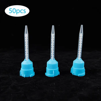 50pcs 1:1 Materiale Dentare Stomatologie Cauciuc Siliconic Arma de Transport de Amestecare Cap 1 Mm de Unică folosință Dentare Mixere Stomatologie Echipamente