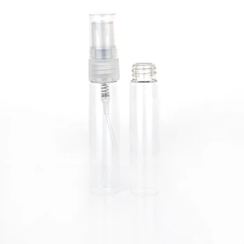5pcs 3 ml din plastic transparent capac transparent de sticla cu pulverizator parfum de probă trial sticle goale