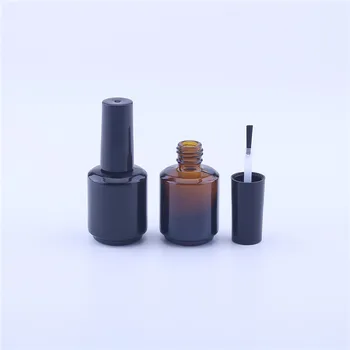 6pcs 15ml/Neagră Sticlă brună lac de Unghii de Sticlă Goale Containere Cosmetice Unghii Sticle Cu Perie