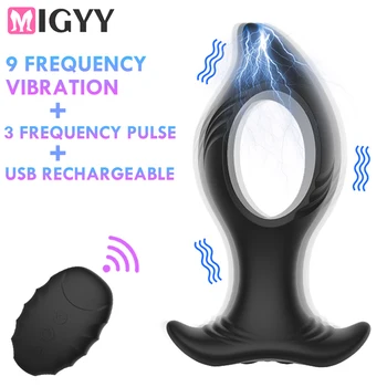 Anal Vibrator Pentru Femei Barbati Dop de Fund de Prostata pentru Masaj Wireless de Control de la Distanță șoc Electric Anal Plug Jucarii Sexuale Pentru Adulți Gay