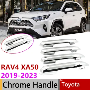 Auto Crom Pentru Toyota RAV4 RAV 4 XA50 XA 50 Suzuki Peste 2019 2022~2023 Masina Chrome Mânerul Ușii ABS Capac Accesorii Autocolante