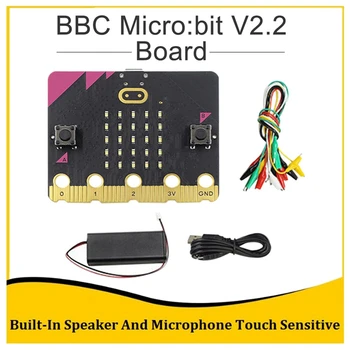BBC Micro:Bit V2.2 Kit-Built-In Difuzor Microfon Atinge DIY Programabile de Dezvoltare de Învățare Bord+Crocodil Clip Test de Sârmă