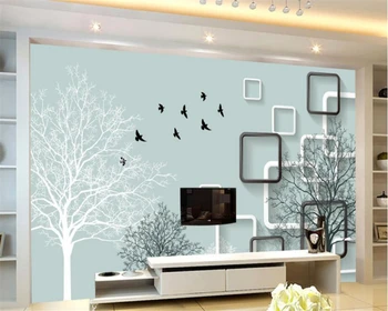 Beibehang Tapet 3D Stereo Cadru de Mână Abstract Copaci Fondul TV 3D Camera de zi Dormitor Fundal Murală wallpaper 3 D