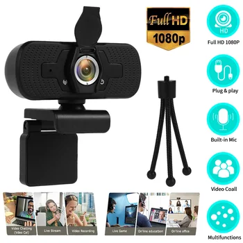 Camera web Full HD de 1080P cu Camera Web Built-in Microfon Rotativ la Computer prin USB aparat de Fotografiat Pentru Înregistrare Video Live Streaming Webcam