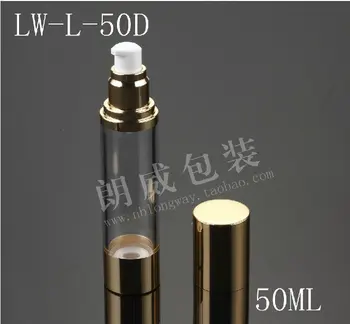 Capacitate 50ml 100buc/lot pompa de metal sticlă,recipiente cosmetice, airless, pompa de vid sticla,flacon airless