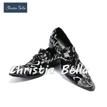 Christia Bella Moda pentru Bărbați Etapă Poarte Rochie Pantofi pentru Barbati Brand Designer Toc Înalt Pantofi Oxfords de Lux de Nunta si Petrecere de Pantofi