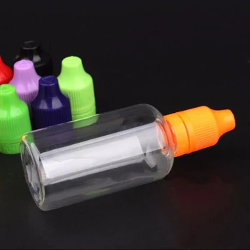 Clar PET Sticlă Goală 50ml Plastic Dropper Sticle Cu Lungi și Subțiri Sfaturi inviolabile Capace E Lichid, Sticluta cu Ac pentru Gratuit Nava
