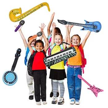 Copii Gonflabile Instrumente Muzicale de Jucărie PVC Balon Chitara pentru Copii Etapă Gonflabile Recuzită Microfon