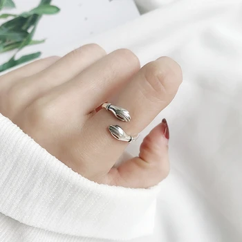 Creative Dragoste Îmbrățișare de Culoare de Argint 925 Sterling Silver Ring Moda Lady Deschide Inel Bijuterii Cadouri pentru Iubitorii de