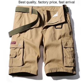 De înaltă calitate de brand de lux pentru Bărbați pantaloni Scurți de Moda de Vară Nou Clasic All-meci mai Multe Buzunar Culoare Solidă Casual Salopeta Șase-litera S