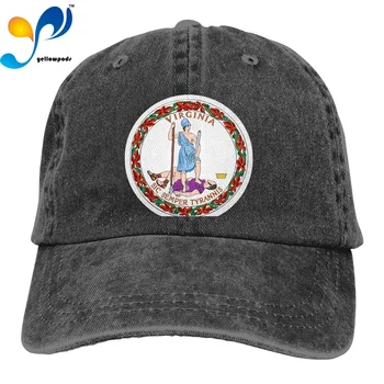 Denim Șapcă De Baseball Bărbați Femei Pavilionul Statului Virginia Snapback Hat Sporturi De Vara Hip Hop Capac Gorras