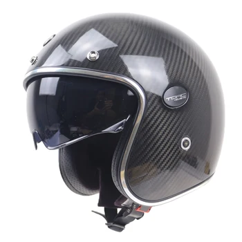 Deschis fata de casca motocicleta Kelver Casca din Fibra de Carbon Cu interior Negru ochelari de soare DOT ECE appproved casca