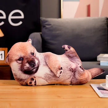 Desene animate 3D de Simulare de Câine Jucării de Pluș Perna Umplute Rasa Labrador, Collie Rottweiler Câine Copil Perna Pat Cameră Decro