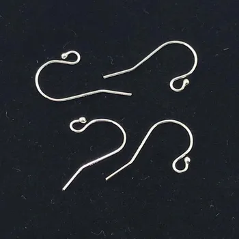 FIERBINTE 500PCS diy accesorii bijuterii en-gros de materiale S925 argint simplu S-în formă de cârlig ureche ureche pin cu mingea cârlig ureche