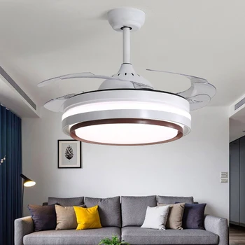 Fan lumină living modern minimalist home design sala de mese de conversie de frecvență de control de la distanță ventilator de tavan lumina