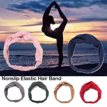 Femei Piele De Căprioară Yoga Bentita Vintage Crucea Nod Elastic Benzile De Păr Moale Solid Fete Hairband Banda De Păr Accesorii