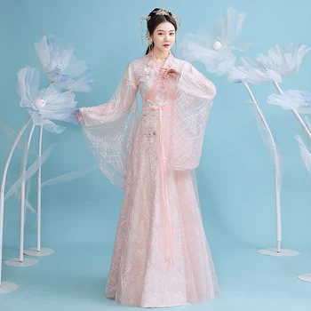 Femei Rochie Hanfu Dans Oriental Costume Tradiționale Chineze Antice Gotic Fusta Florale de Performanță Etapă Fete Costume SL4154