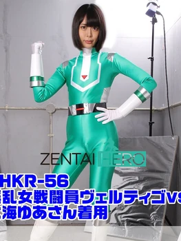Fierbinte Sexy Lady Super-Erou Zentai Body Verde Alb Spandex Sexy Femeie Gigalady Ranger Catsuit Nu Hood