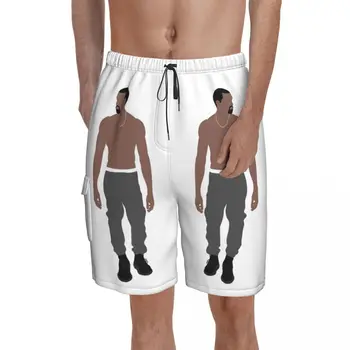 Figura de acțiune Kanye West Fanart pantaloni Scurți de Bord rapper suferinta putere cânte Amuzant pantaloni Scurți de Plajă Masculin Vamale Plus Dimensiune Înot Trunchiuri