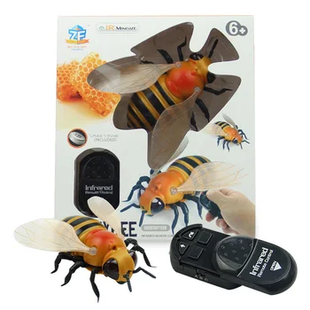 [Funny] Truc jucării control de la Distanță de animale lumină LED-uri IR RC insecte albine albine animale de companie electronice model de robot de Glumă jucărie glumă jucărie cadou