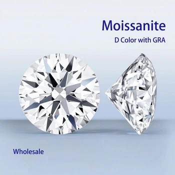 GRA Certificat Moissanite Piatra Liber Pietre pretioase GRA Gravate Cu Codul D VVS1 Culoare Rotund Adevărată Bijuterie 100% Trece Diamant Test