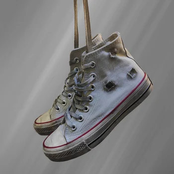 Gaura pantofi vechi, murdare panza pantofi handmade gaurile vechi cerșetori toe hip-hop pantofi de mers pe jos de banchet confortabil 35-45