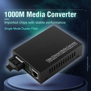 Gigabit Ethernet Fiber Media Converter cu un Built-in de 1Gb Singur Modul Duplex Fibre 10/100/1000M RJ45 Pentru 1000Base-LX Până La 20 km