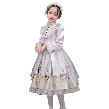Haine Copii Fete De Vară Lolita Floral Rochie Casual 2021 Copii Rochii De Bal Pentru Adolescenti Partid Prințesă Zână Sundress Vestidos