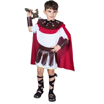Halloween Boy Gladiator Roman Regal Războinic Cavaler Costum Copii Cosplay Copii Costum Soldat de Performanță Petrecere Seturi