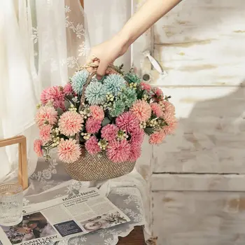 INS Mătase Floare Păpădie Mingea Buchet Fals Flori Artificiale pentru Home Garden Decor de Nunta DIY Meșteșug Coroană de flori