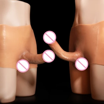 Lesbiene Curea Pe Penis artificial Pantaloni Silicon Dong Realist Bărbați Penisul Pantaloni Sex Anal Instrumente pentru Femei Cupluri Jucarii Sexuale