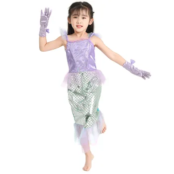 Little Mermaid Rochie Fete Basme Prințesă Costum Cosplay Petrecere De Carnaval Haine