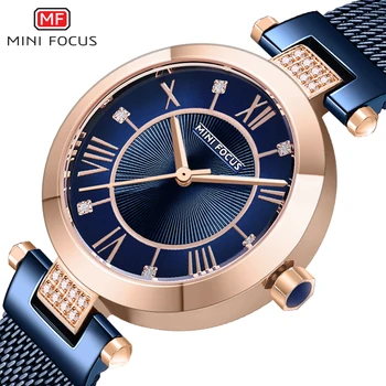 MINIFOCUS Brand de Lux Femei Ceas Ladys Ceas Femei Ceasuri Impermeabil Reloj Mujer Rose Gold din Otel Inoxidabil relogio feminino