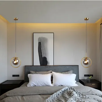 Modern Pandantiv cu LED-uri Lămpi pentru Dormitor Simplu Pahar cu Luminile LED pentru Iluminat Camera de zi Decor Agățat Corpuri de iluminat corp de Iluminat